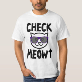 CHECK MEOWT Camisetas Cat divertidas