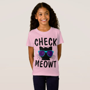 CHECK MEOWT Camisetas Cat divertidas para niños
