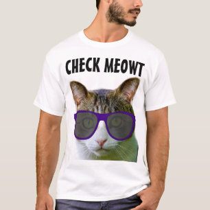 CHECK MEOWT divertido CAT con camisetas con gafas
