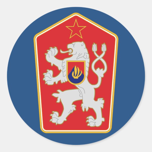 Checoslovaquia - Pegatina Del Escudo De Armas (196 (Anverso)