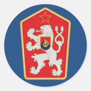 Checoslovaquia - Pegatina Del Escudo De Armas (196
