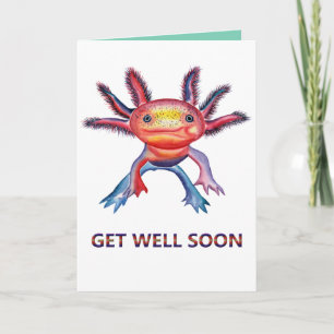 Cheeky Axolotl tarjeta "súbete bien pronto"