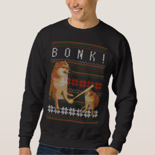 Cheems Bonk Navidades feos Sweater Doge Meme Desig