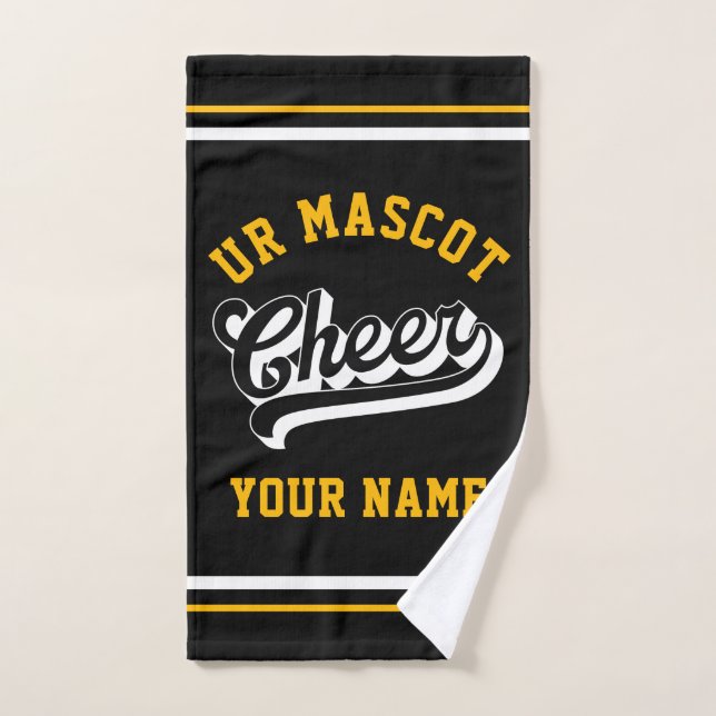 Cheer Script, Custom Name, Cheer Team Personalized (Toalla de mano)