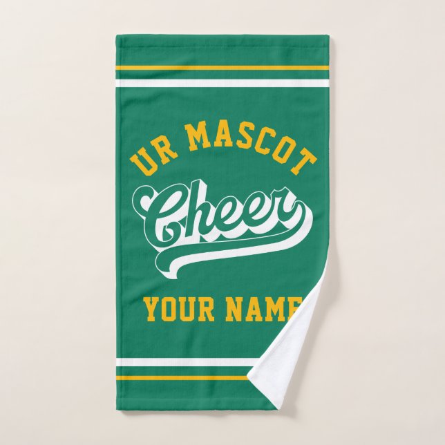 Cheer Script, Custom Name, Cheer Team Personalized (Toalla de mano)