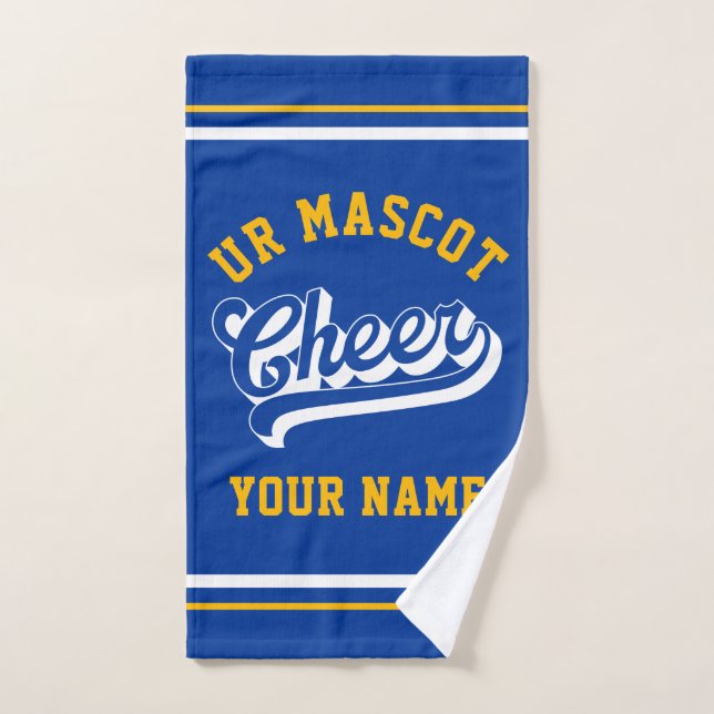 Cheer Script, Custom Name, Cheer Team Personalized (Toalla de mano)