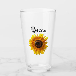 Cheerful Yellow Sunflower with Bee Personalized