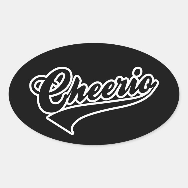 Cheerio Oval Pegatina (Anverso)