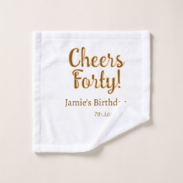 Cheers forty orange brown calligraphy birthday nam
