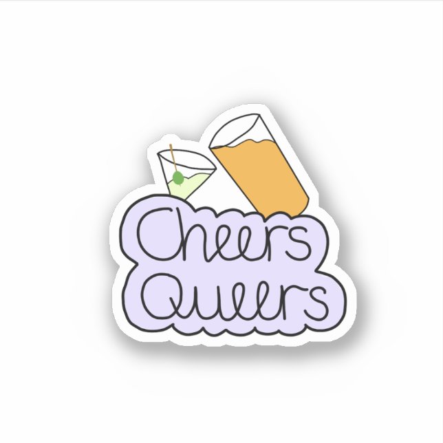 Cheers Queers Pegatina (Anverso)