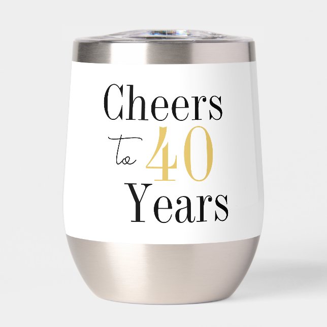 Cheers to 40 years Minimal Gold Birthday (Frente)