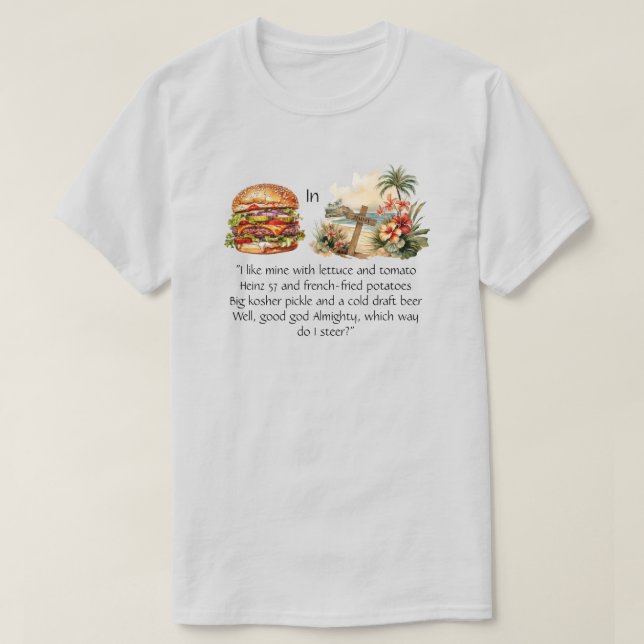 Cheeseburger En La Camiseta Del Paraíso (Diseño del anverso)