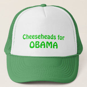 Cheeseheads para el gorra del camionero de Obama,