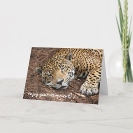Cheetah durmiente, tarjeta de retiro divertida