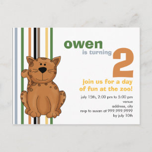 Cheetah ・ Invitación de cumpleaños