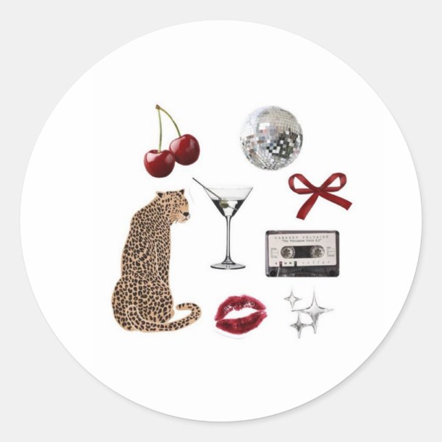 Cheetah pegatina (Anverso)