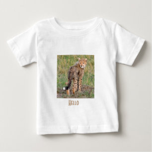 CheetahCubLookingAt You.png Camiseta para bebés
