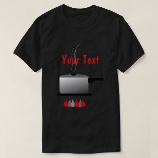 Chef Cocinar Pot Mens Camiseta negra
