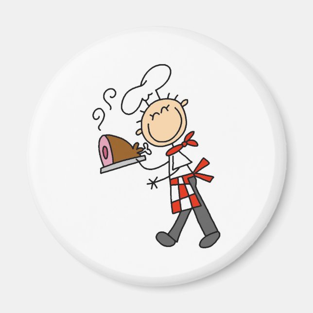 Chef con imanes de jamón al horno (Frente)