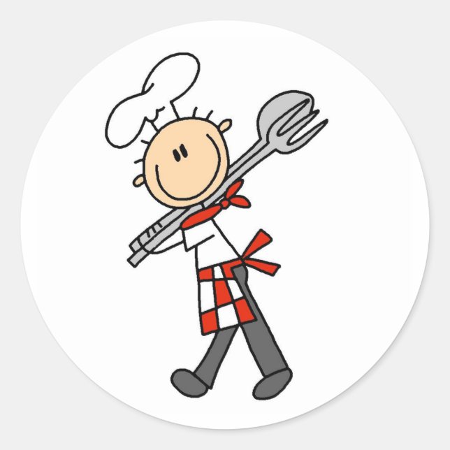 Chef con pegatinas de canciones de ensalada (Anverso)