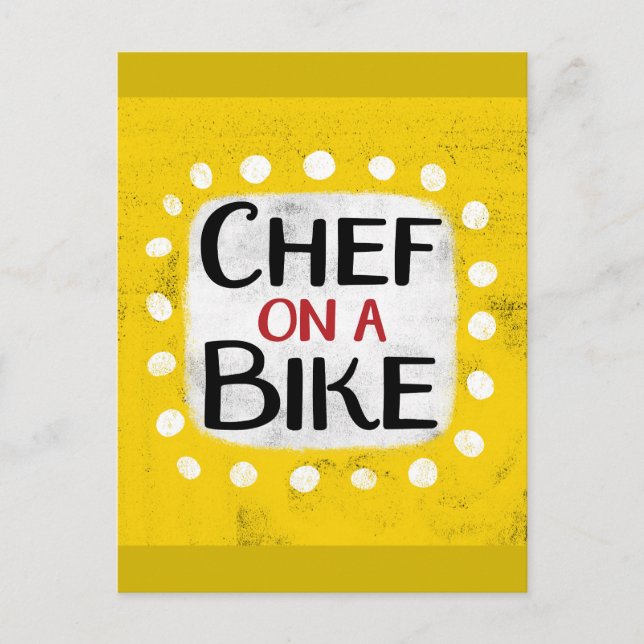 Chef Con Postales De Bicicleta (Anverso)