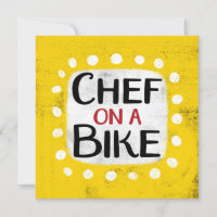 Chef Con Tarjeta De Saludo Para Bicicletas