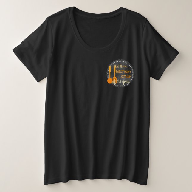 Chef de cocina personalizada del año camiseta (Anverso del diseño)