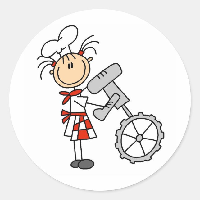 Chef de la Figura de Palo con Pegatinas del Mezcla (Anverso)