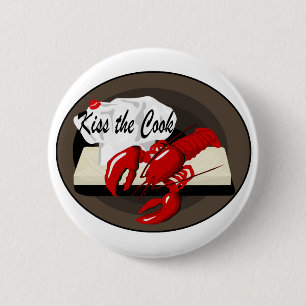 Chef de langosta besa el botón de Cocina