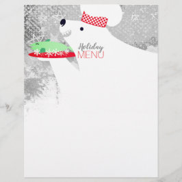 Chef de oso polar Navidades de menú de vacaciones