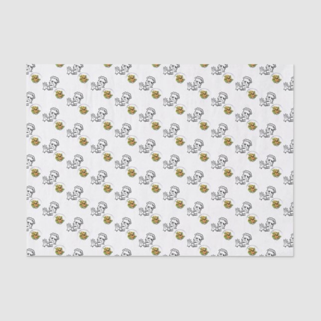 Chef decorativo de papel de tejidos (Anverso)