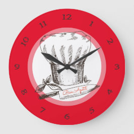 Chef del doodle dibujado a mano gorra reloj de coc