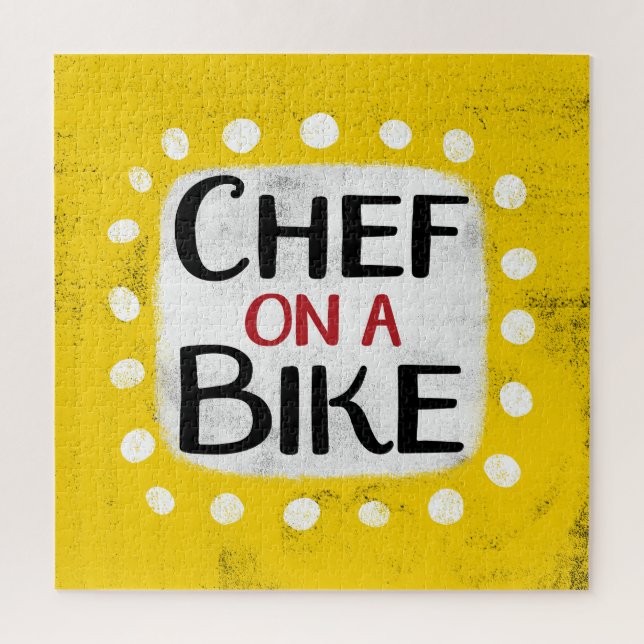 Chef En Bicicleta Rompecabezas (Vertical)
