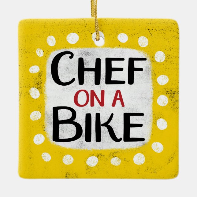 Chef En Un Ornamento De Bicicletas (Anverso)