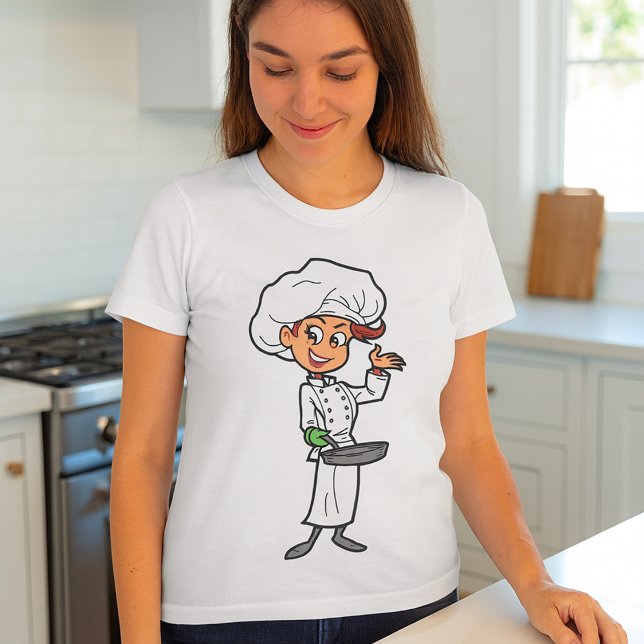 Chef Femenino Con Una Camiseta De Pan De Frío (Subido por el creador)