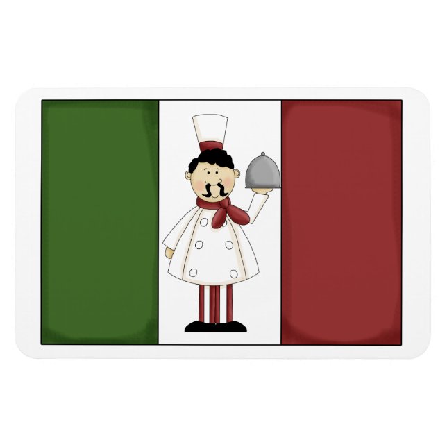 Chef italiano #4 imán premium (Horizontal)