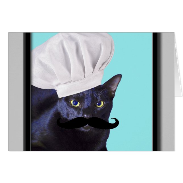 Chef italiano, gato negro (Anverso (Horizontal))