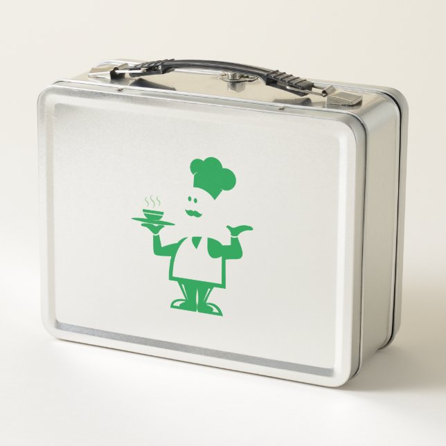 Chef sosteniendo un tazón de sopa (Reverso)