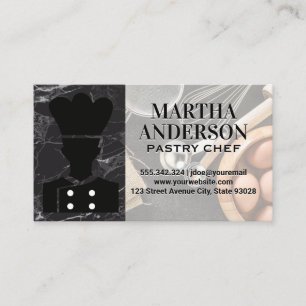 Chef   Tarjeta de presentación de ingredientes y h