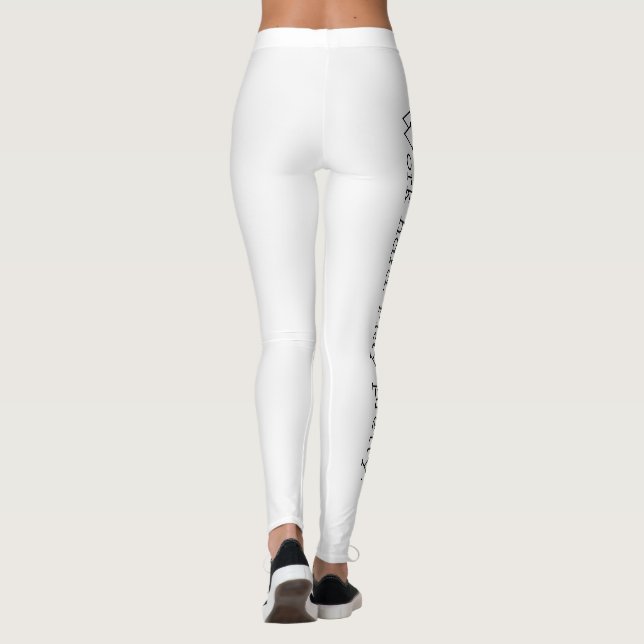 Chele G Trabajar duro Bonitos Leggings (Reverso)