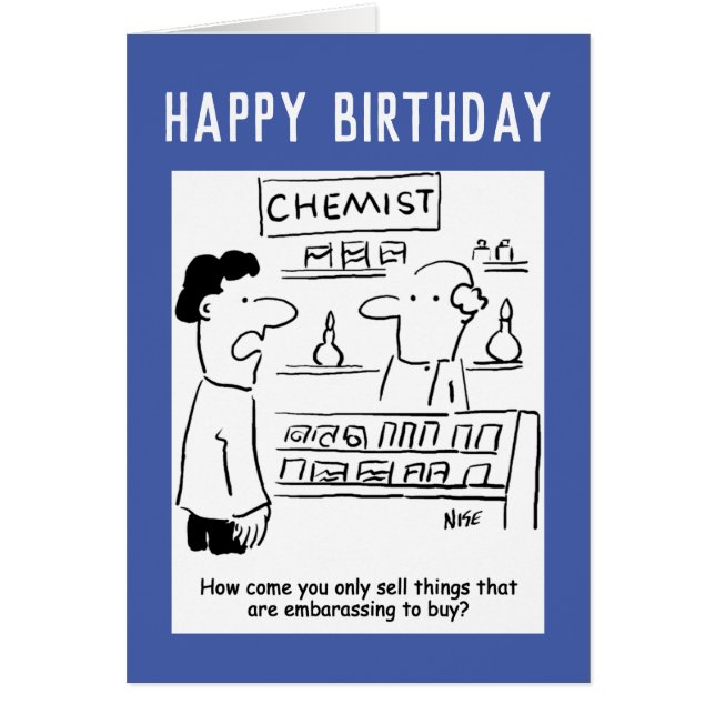 Chemist solo vende productos vergonzosos (Frente)