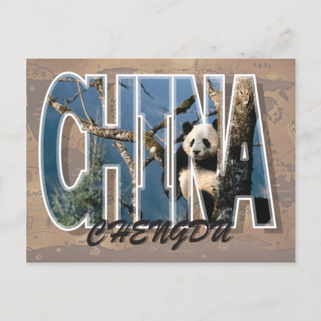 Chengdu, postal de China (Anverso)