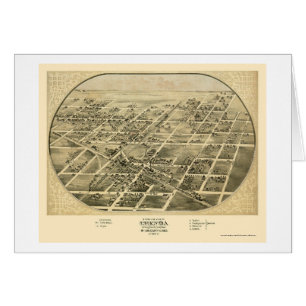 Chenoa, mapa panorámico de IL - 1869