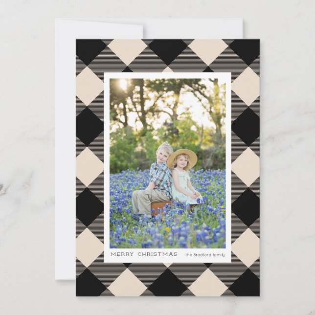 Cheque de búfalo negro colocado en feriado con fot (Anverso)