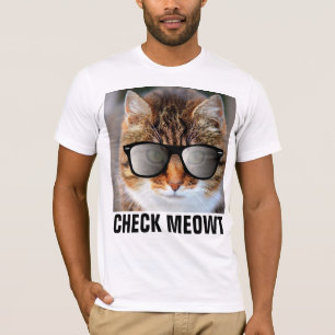 Cheque Meowt, Camiseta Graciosa para Gatos