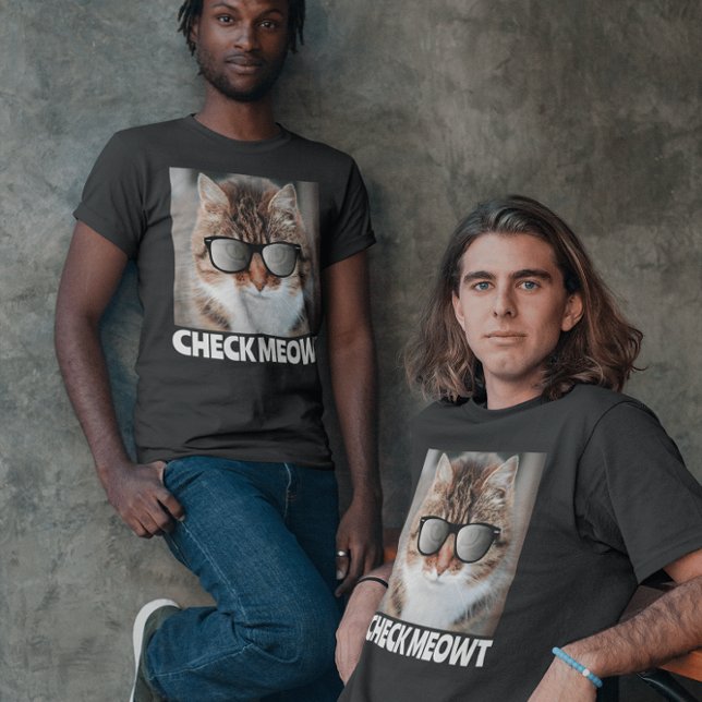 Cheque Meowt, Camiseta Graciosa para Gatos de Mens (Subido por el creador)