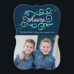 Cheque tarjeta de Navidades de tarjetas fotográfic<br><div class="desc">Esta colección de vacaciones utiliza el azul,  la marina y el agua para celebrar en colores no tradicionales. Perfecto para Navidades,  Año Nuevo o vacaciones.</div>