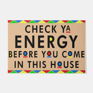 Chequea tu doormat de energía, alfombra de bienven