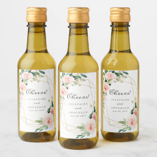 Chequeos geométricos Mini etiquetas de botellas de