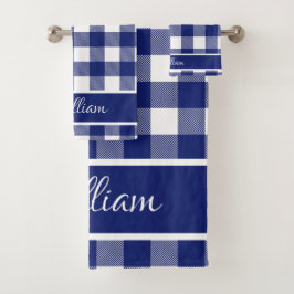 Cheques modernos de búfalo blanco azul real